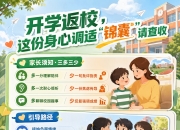 开学返校，这份身心调适“锦囊”请查收